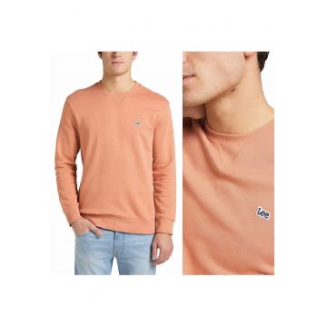 Hanorac Barbati -  Plain Crew Sws - 2XL INTL - Portocalie - Croi Regular Fit - Stil Simplu - Inchidere Fara - Compozitie Material 100% Bumbac
