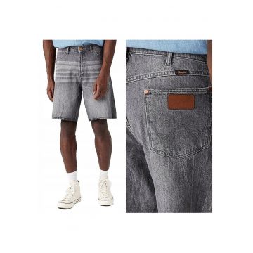 Pantaloni Scurti Din Denim Pentru Barbati -  Richland Shorts - 31 UE - Gri - Croi Regular Fit - Stil Drept - Inaltimea Taliei Medie - Inchidere Fermoar