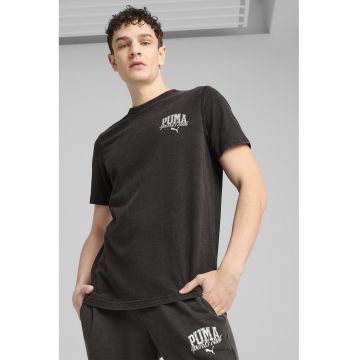 Tricou din bumbac cu decolteu la baza gatului Tricou din bumbac cu decolteu la baza gatului