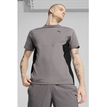 Tricou lejer din bumbac cu decolteu la baza gatului Tricou lejer din bumbac cu decolteu la baza gatului