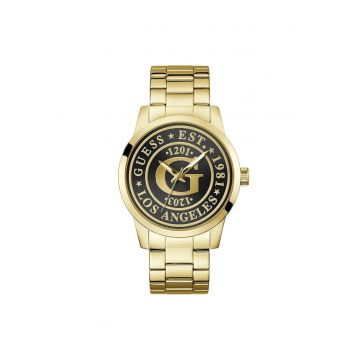 Ceas barbatesc  model GW0888G2 - mecanism Quartz - carcasa neagra - curea din otel aurie - 44mm - 5ATM