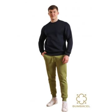Pantaloni pentru barbati verzi cu siret Bumbacel