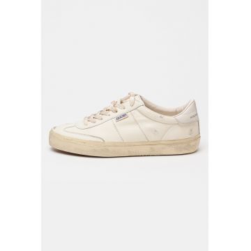 Pantofi sport de piele cu aspect uzat