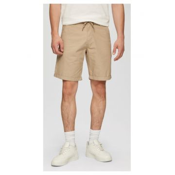 Q/S by s.Oliver Pantaloni scurti barbati chino - Jhon cu croiala Regular fit si talie medie - Crem - W29
