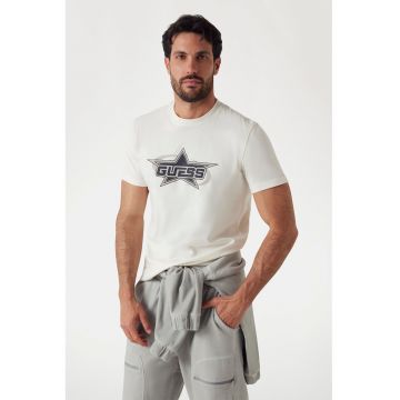Tricou regular fit cu imprimeu logo pe partea din fata