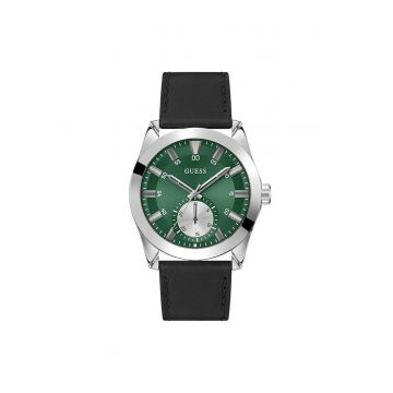 Ceas barbatesc  GW0793G1 - 44mm - curea piele ecologica - metalizat - negru
