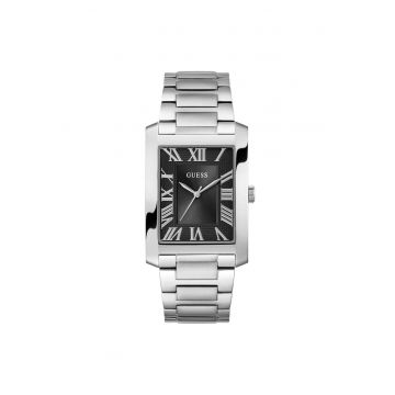 Ceas barbatesc  GW0896G1 - Quartz - 34mm - negru - curea din otel argintie