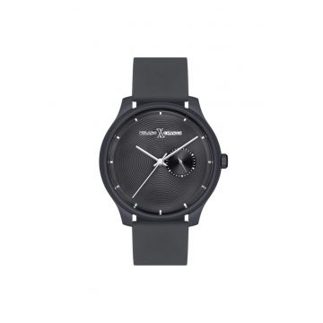 Ceas barbatesc  MEX3146 - 42mm - gri - curea din silicon - mecanism quartz - rezistenta la apa 3 ATM