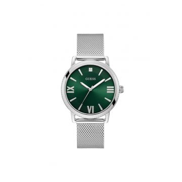 Ceas barbatesc  model U1452G1M - 41-46 mm - curea din otel gri metalizat - mecanism quartz - rezistenta la apa 5 ATM