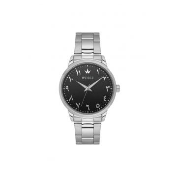 Ceas barbatesc  model WWG210701 - 41x46mm - mecanism Quartz - culoare argintie - curea din otel - cadran negru