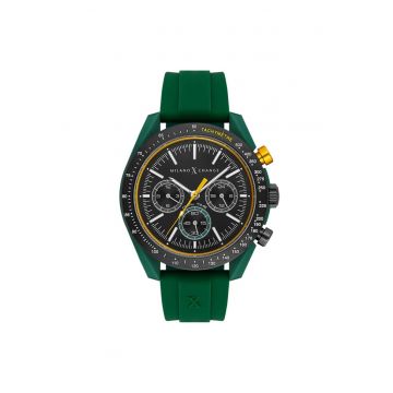 Ceas barbatesc  MXG3116 - curea plastic verde - mecanism quartz - 43mm