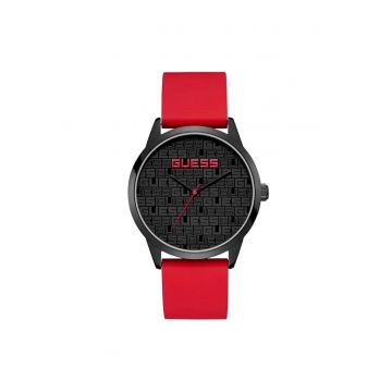 Ceas barbati  U1450G2M quartz rosu negru 44mm silicon otel 5ATM