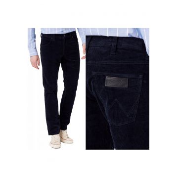 Pantaloni Barbati -  Greensboro - Straight Fit - Picioare Drepte - Talie Joasa - 5 Buzunare - Fermoar - Confortabili - Elastici - 98% Bumbac - 2% Elastan - Marimea W35 L34 - Albastru Inchis