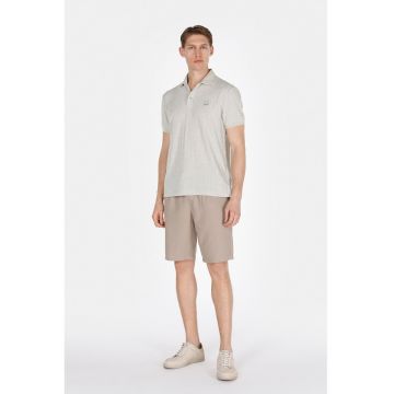 Pantaloni scurti din amestec de in cu talie ajustabila