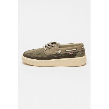 Pantofi boat de piele intoarsa