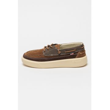 Pantofi boat de piele intoarsa