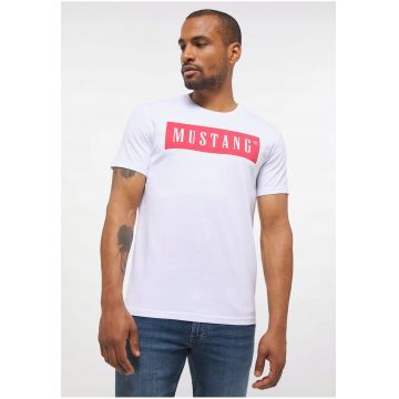 Tricou Barbati -  Style Alex C Logo Tee - Regular Fit - Print Logo - 100% Bumbac - Confortabil - Respirabil - Ideal Pentru Zi Cu Zi - Marimea 2XL - Alb