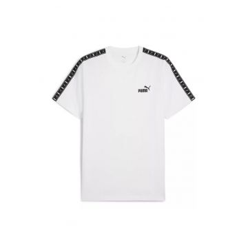 Tricou cu decolteu la baza gatului si detalii logo