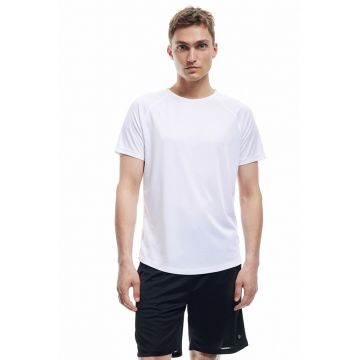 Tricou uni cu decolteu la baza gatului