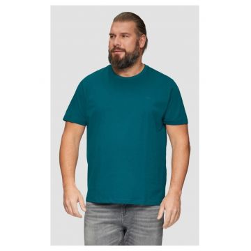 Big Sizes Tricou barbati big sizes cu decolteu la baza gatului - Regular fit - din bumbac - Albastru inchis