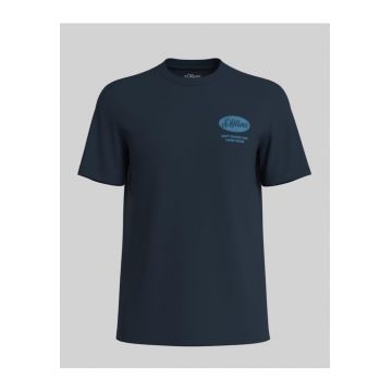 Big Sizes Tricou barbati big sizes cu decolteu la baza gatului si imprimeu cu logo