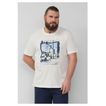Big Sizes Tricou barbati big sizes cu imprimeu foto - decolteu la baza gatului si croiala Regular Fit