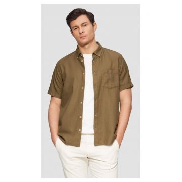 Camasa barbati - Regular fit cu buzunar la piept - Maro