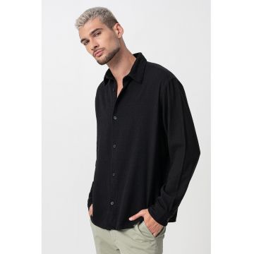 Camasa relaxed-fit din amestec de in