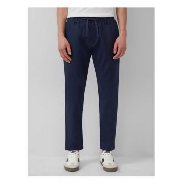 Pantaloni chino - barbati - Detroit - din amestec de in si bumbac - talie elastica