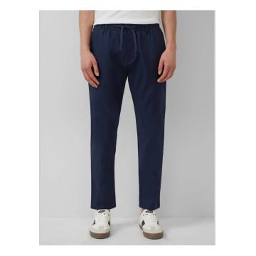 Pantaloni chino - barbati - Detroit - din amestec de in si bumbac - talie elastica