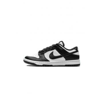 Pantofi sport  Dunk Low - Black White Panda - design durabil - piele - alb negru