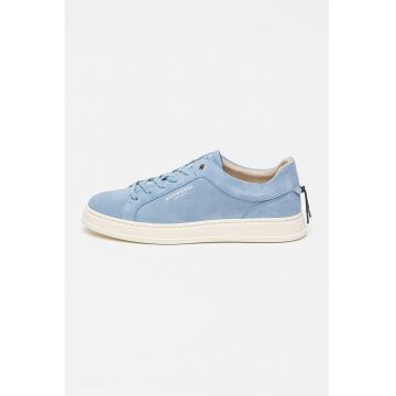 Pantofi sport flatform din piele intoarsa