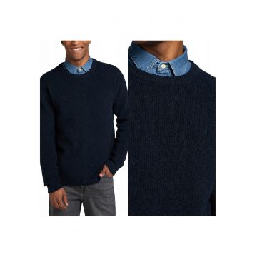 Pulover Barbati -  Seasonal Crew - Regular Fit - 52% Poliester - 21% Acril - 12% Poliamid - 6% Lana Alpaca - 6% Lana - 3% Elastan - Calduros - Placut La Atingere - Ideal Pentru Zile Mai Racoroase - Marimea XL - Albastru