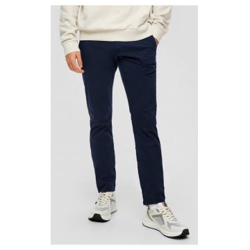 Q/S by s.Oliver Pantaloni chino barbati cu talie medie si croiala Slim fit