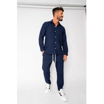 Set camasa si pantalon lung Navy New 17823