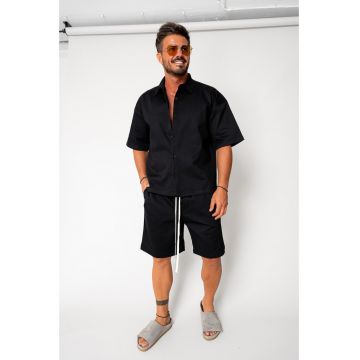 Set camasa si pantalon scurt Black New 17745