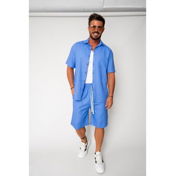 Set Lion din In camasa si pantalon scurt Blue 17723