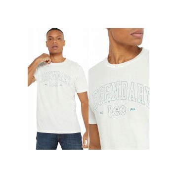 Tricou Barbati -  Legendary Tee - Regular Fit - Cu Logo - Moale - Confortabil - 100% Bumbac - Respirabil - Ideal Pentru Zi Cu Zi - Usor De Intretinut - L - Bej