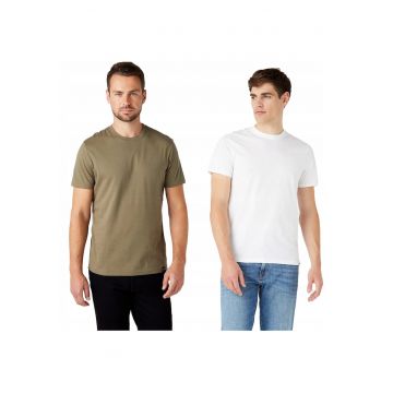 Tricou Barbati -  Ss 2 Pack Tee - Regular Fit - 100% Bumbac - Confortabil - Respirabil - Set De 2 Bucati - Material Durabil - Ideal Pentru Zi Cu Zi