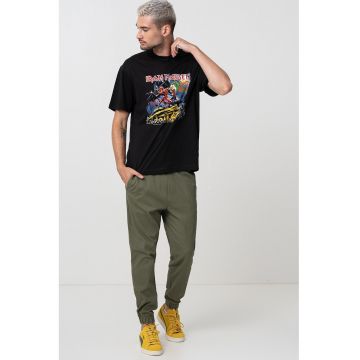 Tricou din bumbac organic cu imprimeu Iron Maiden