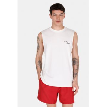 Tricou fara maneci cu imprimeu pe spate
