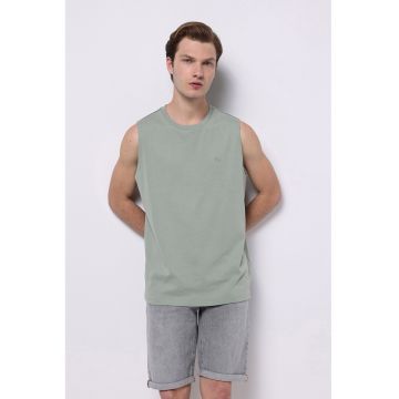 Tricou uni din bumbac - fara maneci
