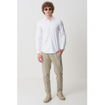Camasa slim fit din amestec de bumbac organic