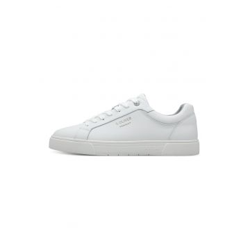 Pantofi sport uni de piele cu logo