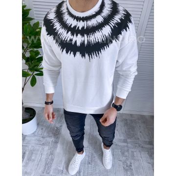 Bluza barbati alba oversize CU MIC DEFECT DEF337 P19-4.1