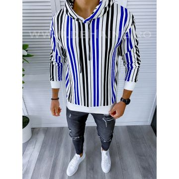 Hanorac barbati slim fit albastru cu imprimeu CU MIC DEFECT  DEF351 P19-4.1