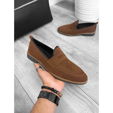 Mocasini barbati maro  tapla subtire  piele eco  comozi CU MIC DEFECT DEF1231 T53-1