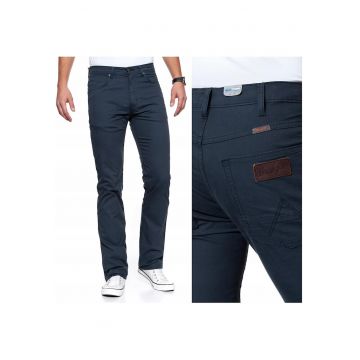 Pantaloni Barbati -  Model ARIZONA - Croiala Confortabila Straight Fit - Elastici Si Rezistenti La Sifonare - Buni Pentru Fiecare Zi Si Birou - Cu Fermoar - Marimea W30 L34 - Albastru