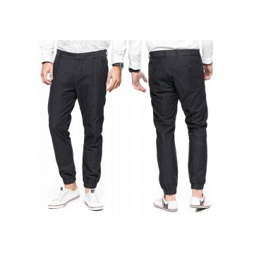 Pantaloni Barbati -  Model VERNON TAPERED - Croiala Ingustata Regular Fit - Comozi Si Stilati - Cu Fermoar - Buni Pentru Tinute Zilnice Si Semi-Formale - Marimea 29/32 - Gri Inchis