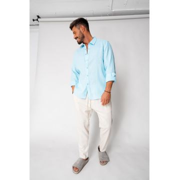 Pantaloni lungi din IN regular cu snur Beige